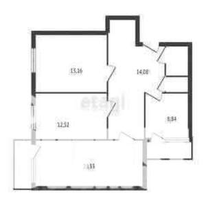 Дом 115м², 1-этажный, участок 8 сот.  