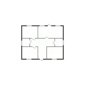 Дом 110м², 1-этажный, участок 10 сот.  