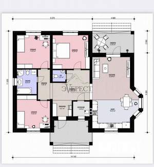 Дом 125м², 1-этажный, участок 8 сот.  