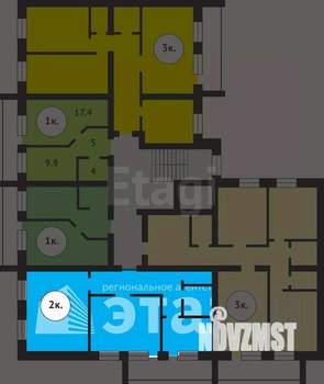 2-к квартира, на длительный срок, 53м2, 2/9 этаж