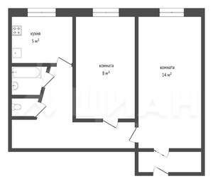 3-к квартира, на длительный срок, 61м2, 4/5 этаж