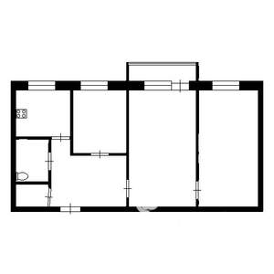 3-к квартира, вторичка, 62м2, 2/5 этаж
