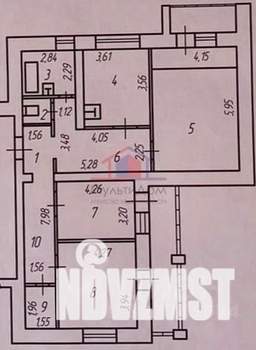 3-к квартира, вторичка, 111м2, 4/4 этаж