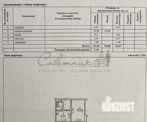 1-к квартира, вторичка, 37м2, 2/10 этаж