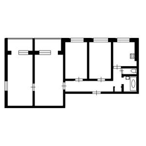 4-к квартира, вторичка, 69м2, 1/9 этаж