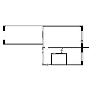 2-к квартира, вторичка, 47м2, 1/5 этаж