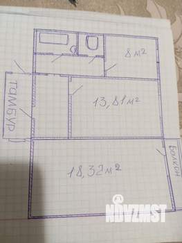 2-к квартира, вторичка, 54м2, 2/10 этаж