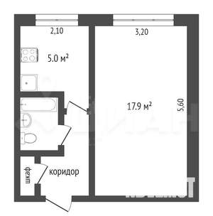 1-к квартира, вторичка, 30м2, 4/9 этаж