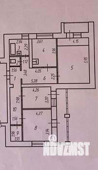 3-к квартира, вторичка, 110м2, 4/4 этаж
