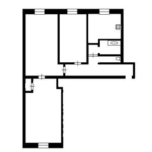 3-к квартира, вторичка, 59м2, 8/9 этаж