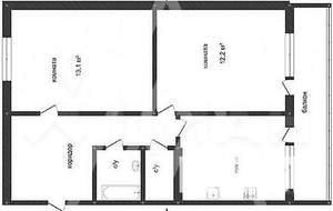 2-к квартира, вторичка, 50м2, 7/9 этаж