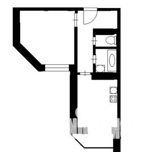 1-к квартира, вторичка, 44м2, 1/5 этаж