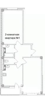 2-к квартира, вторичка, 62м2, 1/9 этаж
