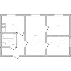 2-к квартира, вторичка, 45м2, 2/5 этаж