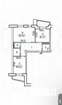 2-к квартира, вторичка, 64м2, 3/9 этаж
