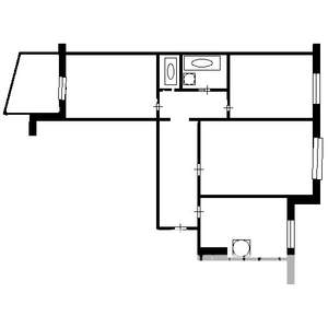 3-к квартира, вторичка, 63м2, 1/9 этаж