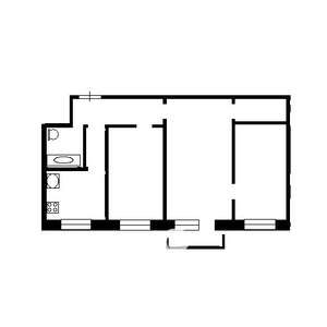 3-к квартира, вторичка, 59м2, 2/5 этаж