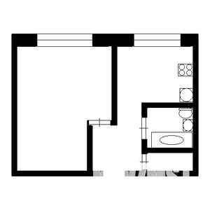 1-к квартира, вторичка, 35м2, 3/5 этаж