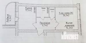 1-к квартира, вторичка, 37м2, 5/7 этаж